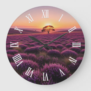 Lone Tree North York Moors National Park England Large Clock