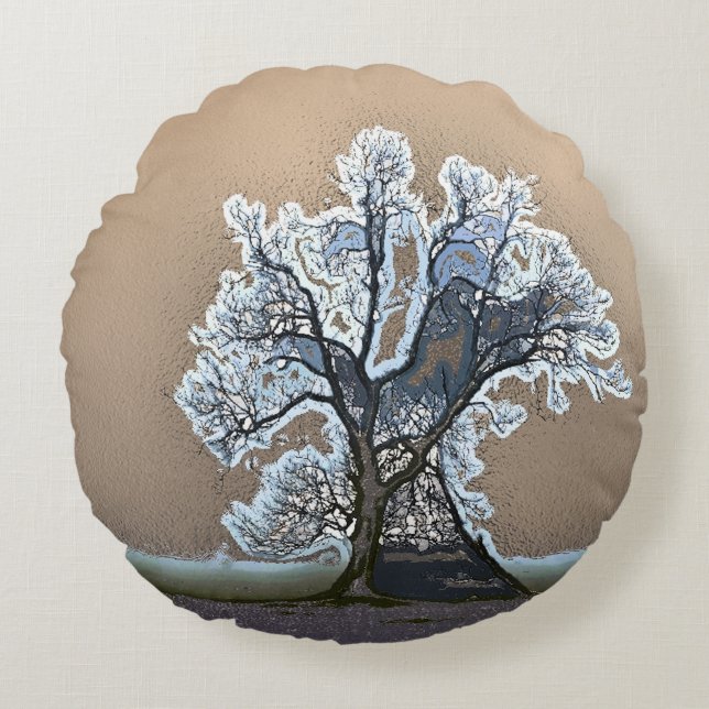 LONE TREE ROUND PILLOW (Front)