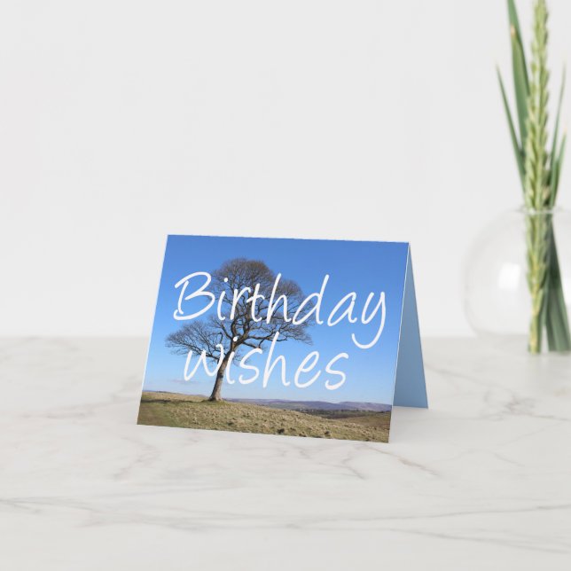 Lone tree, tree lovers and arborists card (Front)