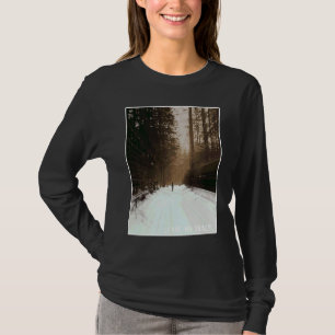 Lone Walker in the Snowy Woods Leave No Trace T-Shirt