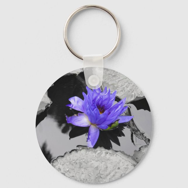 Lone Water Lily Keychain (Front)