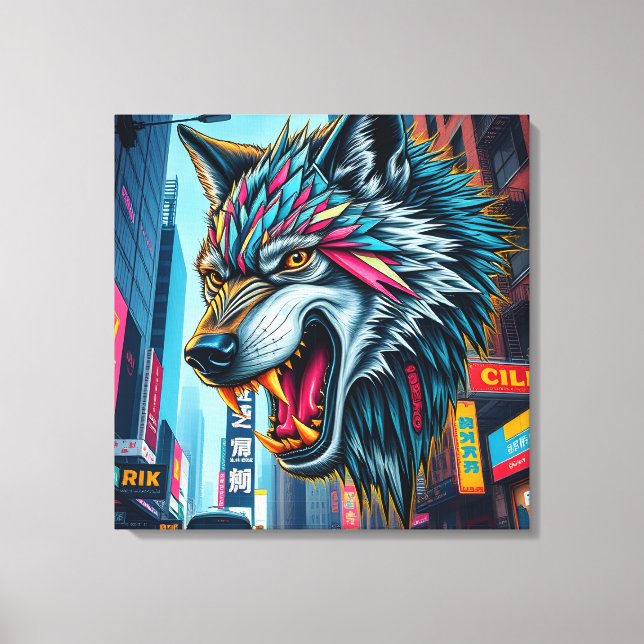 lone wolf  canvas print (Front)