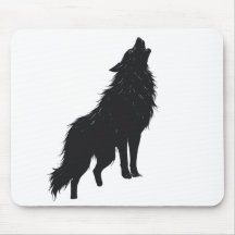 🐺 Lone Wolf Howling Design tapis de souris