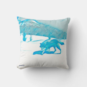 Lone Wolf In WInter Throw Pillow