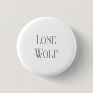 Lone Wolf Male Sigma Modern Minimalist 1 Inch Round Button