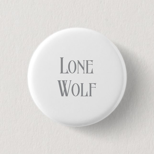 Lone Wolf Male Sigma Modern Minimalist 1 Inch Round Button (Front)