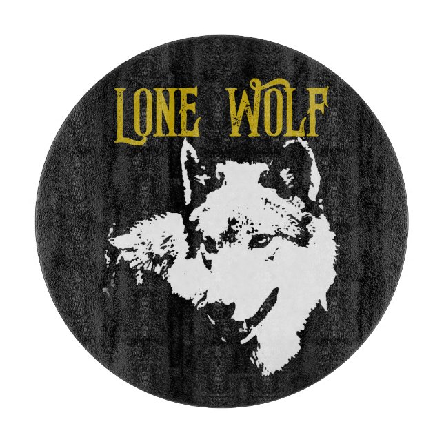Lone Wolf Male Sigma Modern Minimalist Cutting Board (Front)
