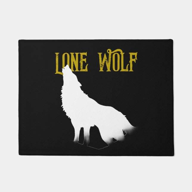 Lone Wolf Male Sigma Modern Minimalist Doormat (Front)