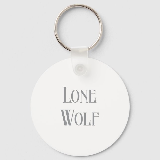 Lone Wolf Male Sigma Modern Minimalist Keychain (Front)