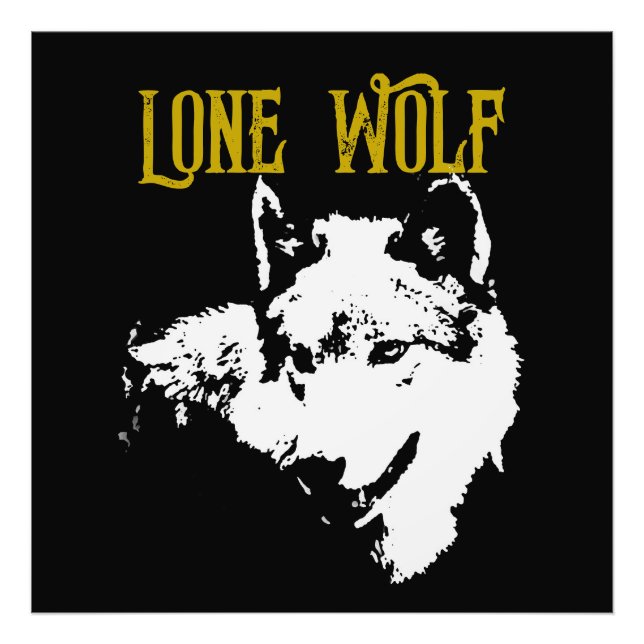Lone Wolf Male Sigma Modern Minimalist Photo Print (Front)