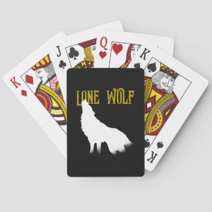 Lone Wolf Male Sigma Modern Minimalist Playing Cards