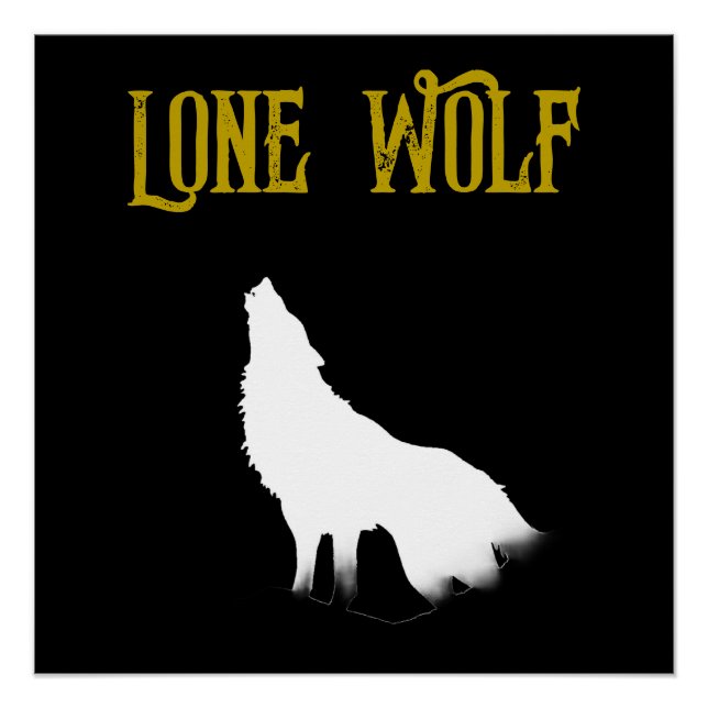 Lone Wolf Male Sigma Modern Minimalist Poster (Front)