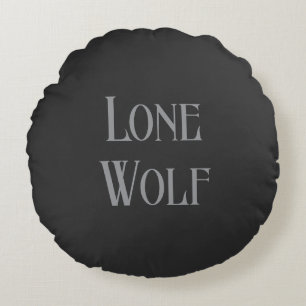 Lone Wolf Male Sigma Modern Minimalist Round Pillow