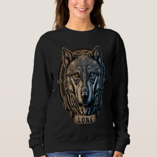 Lone Wolf Moon Howling Wolf Pack Head Wolves Howl Sweatshirt