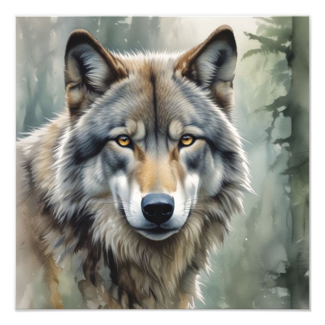 Lone Wolf Motivational Inspirational Art Photo Print (Front)