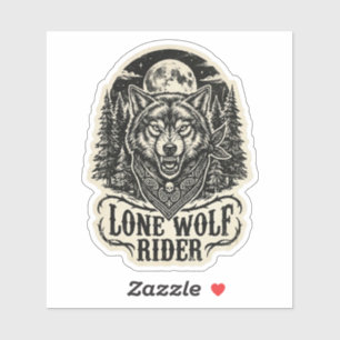 Lone Wolf Rider Bandana Full Moon Biker