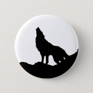 Lone Wolf Standing on a Hill 2 Inch Round Button