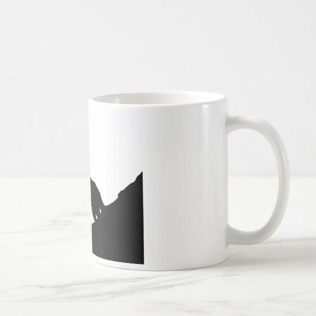 Lone Wolf Standing on a Hill Coffee Mug (Right)