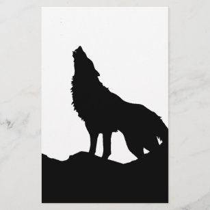 Lone Wolf Standing on a Hill Stationery