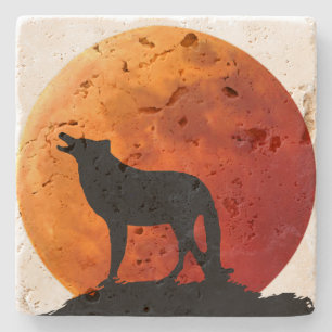 Lone Wolf Stone Coaster
