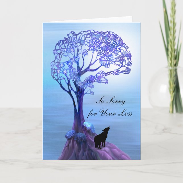 Lone Wolf Sympathy Card (Front)