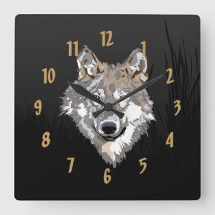 Lone Wolf Wall Clock