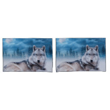 Lone Wolf / Wolves Wolf Moon Moonlight Wildlife