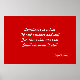 Loneliness Poster