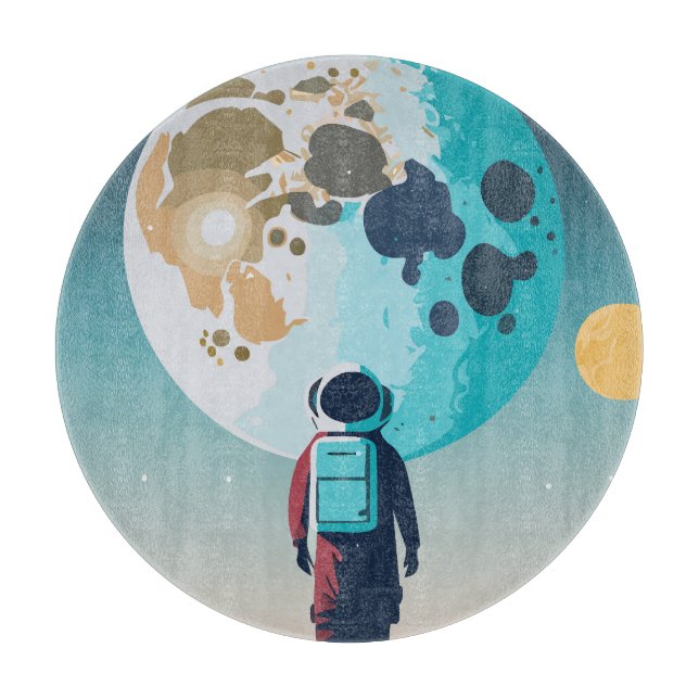 Lonely Astronaut Cutting Board (Front)