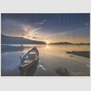 Lonely Boat Ocean Decoupage Tissue Paper