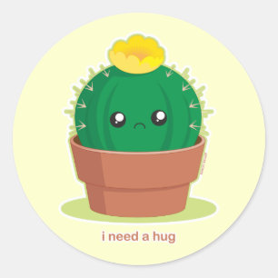 Lonely Cactus Classic Round Sticker