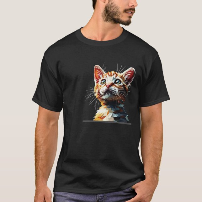lonely cat, Cat mom, Cat lover, Animal lover, Cat  T-Shirt (Front)