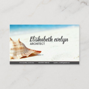 Lonely Conch on Pristine Shore Business Card