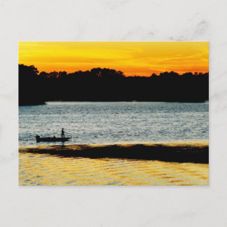 Lonely Fisherman Postcard
