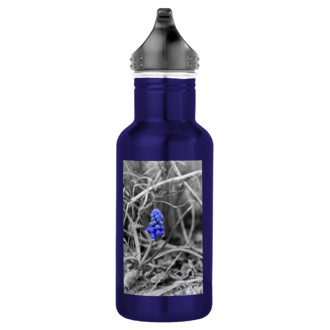 Lonely Grape Hyacinth Select Colour Water Bottle (Right)