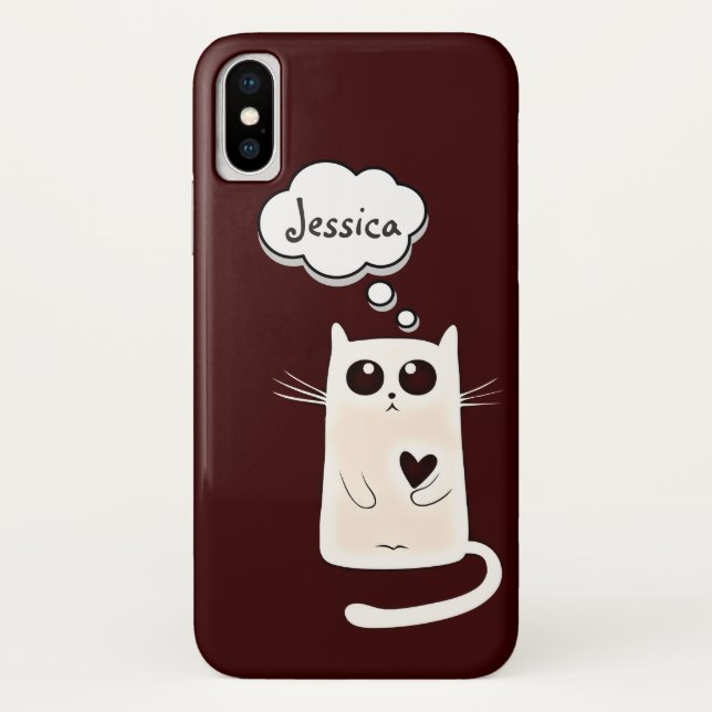 Lonely Hearts Cat Case-Mate iPhone Case (Back)