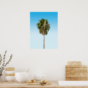 Lonely palm tree poster