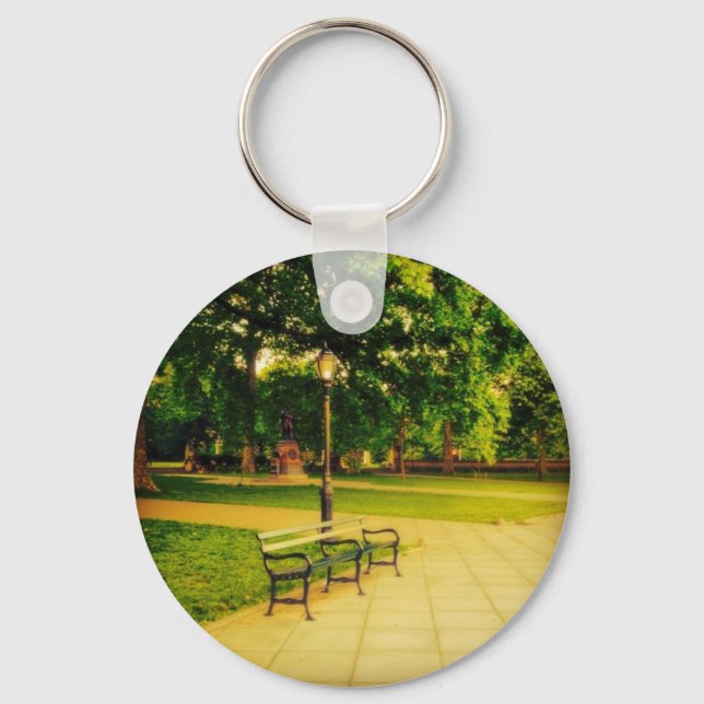 Lonely Park Bench Keychain (Front)