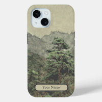 Lonely Pine Watercolor Landscape