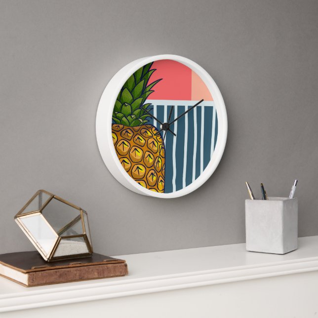 'Lonely pineapple' | quirky decor  Clock (Office)