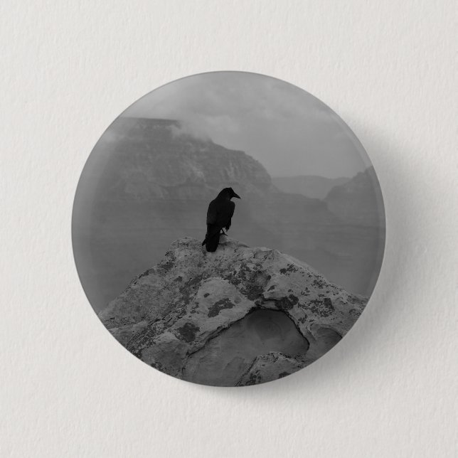 Lonely Raven 2 Inch Round Button (Front)