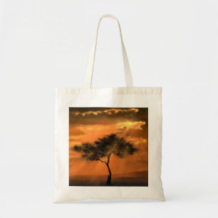 Lonely Tree Sunbeams Tote Bag - Sunrise