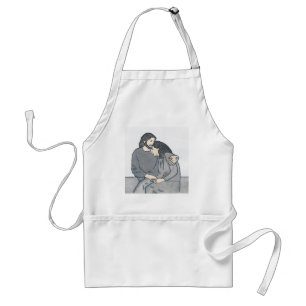 Lonely woman meets God Standard Apron