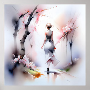 Lonely Woman Walking  Poster