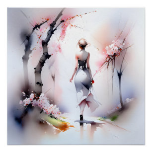 Lonely Woman Walking  Poster