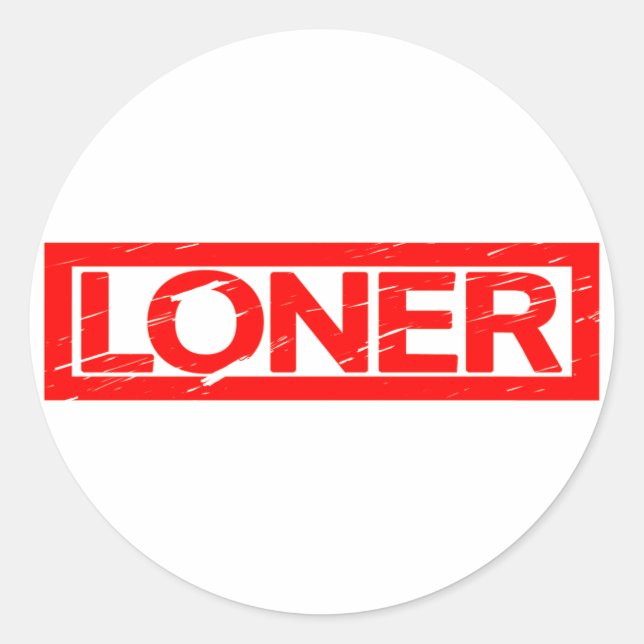 Loner Stamp Classic Round Sticker (Front)