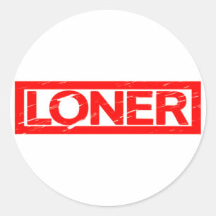 Loner Stamp Classic Round Sticker