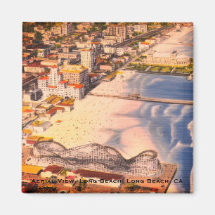 Long Beach, CA in Another Time (Vintage Boardwalk) Magnet