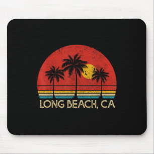 Long Beach California Ca Surfer Retro Vintage Mouse Pad