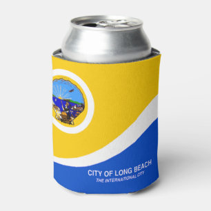 Long Beach (California) city flag Can Cooler